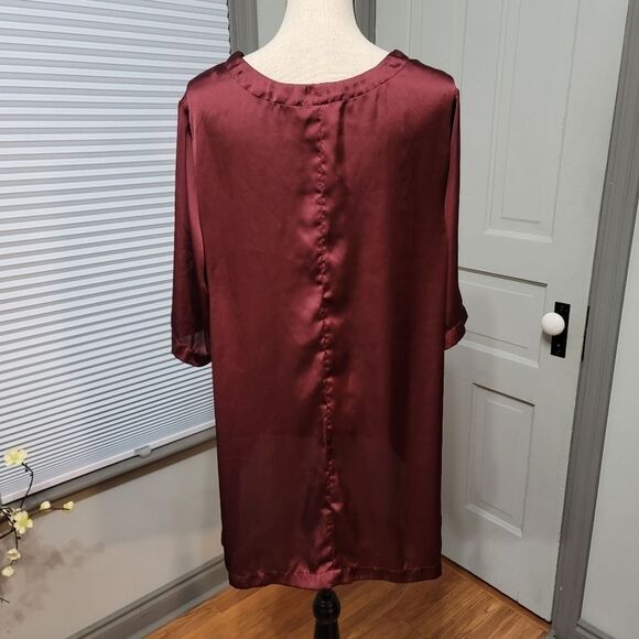 MELISSA McCarthy for Seven7 Satin Hi-Lo Pullover Blouse - Picture 6 of 6